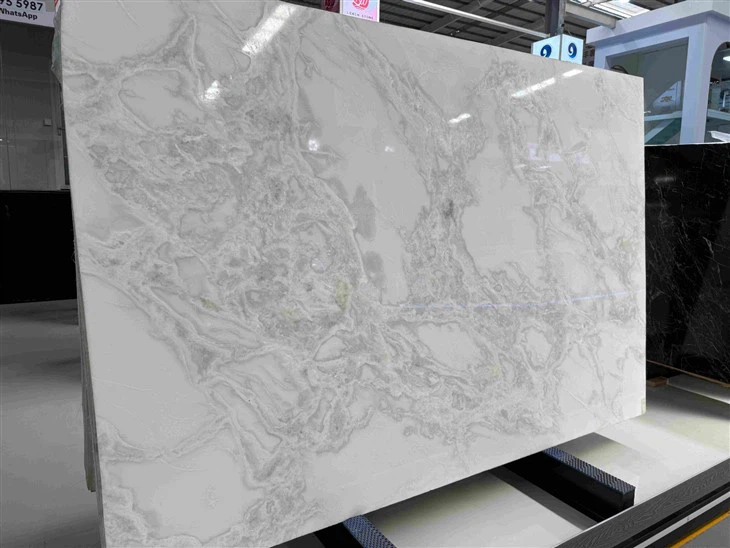 High Grade Luxury Dover White Marble Slab For Flooring factory